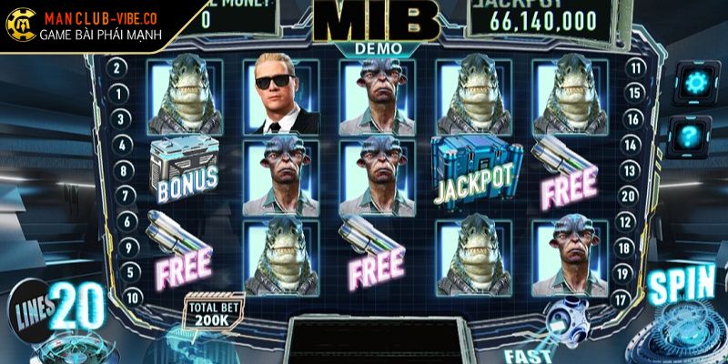 MIB Slots MANCLUB kết hợp hoàn hảo giữa bắn cá và vũ trụ